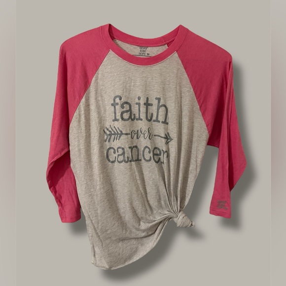 Never Lose Hope Tops - Pink and Gray Women’s Raglan Shirt
